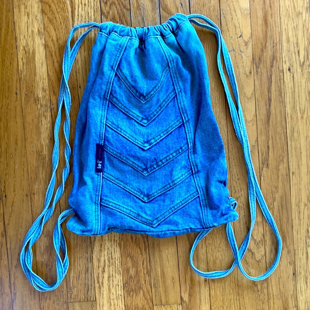 Vintage L.E.I Y2K denim mini backpack